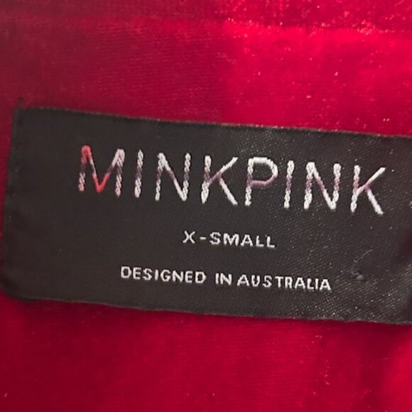 Free People MINKPINK Rich Ruby Velvet Lined Injection Blazer - Picture 2 of 16